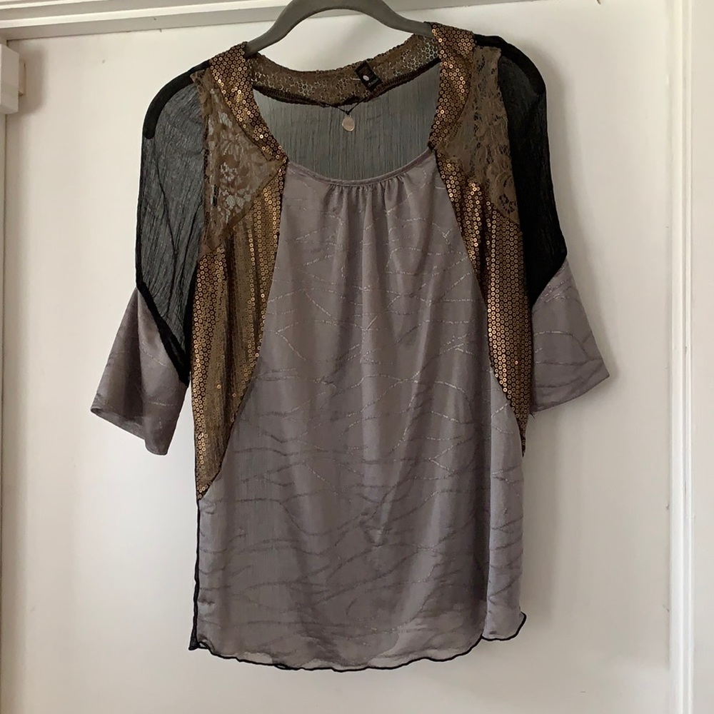 Sheer sparkly top